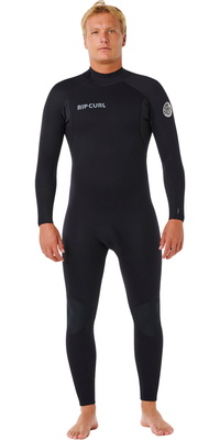 2026 Rip Curl Heren Trad 5/4mm Rug Ritssluiting Wetsuit 18QMFS - Black