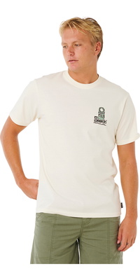 2026 Rip Curl Heren Vaporcool Search Stack Tee 0K5MTE - Bone