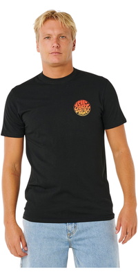 2026 Rip Curl Heren Wettie Passage Icon Tee 10EMTE - Black