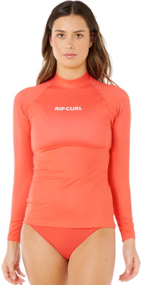 2026 Rip Curl Dames Klassiek Surfshirt Met Lange Mouwen UPF Lycra Vest 17MWRV - Red