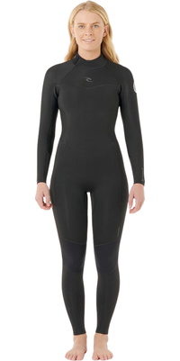 2026 Rip Curl Dames Dawn Patrol 3/2mm Rug Ritssluiting Wetsuit 164WFS - Black