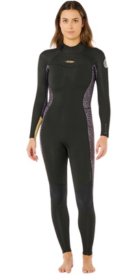 2026 Rip Curl Dames Dawn Patrol 4/3mm Rug Ritssluiting Wetsuit 163WFS - Natural