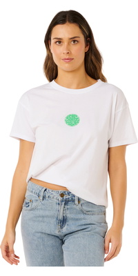 2026 Rip Curl Womens Icons Of Surf Relaxed Tee 0EGWTE - Optical White