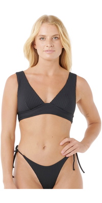 2026 Rip Curl Dames Premium Surf D-E Diepe V Bikini Top 0SHWSW - Black
