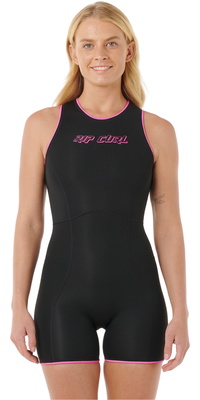 2026 Rip Curl Dames Steph Gilmore G-Bomb 1.5mm Short Jane 14BWSP - Black / Pink