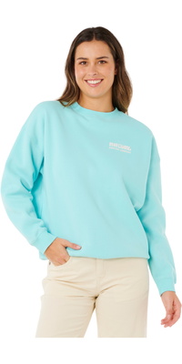 2026 Rip Curl Dames Surf Puff Inspired Crew 0AMWFL - Light Sea Blue
