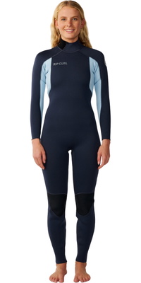 2026 Rip Curl Dames Trad 4/3mm Rug Ritssluiting Wetsuit 177WFS - Navy