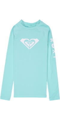 2026 Roxy Junior Whole Hearted Lycra-vest Met Lange Mouwen ERGWR03490 - Aqua Splash