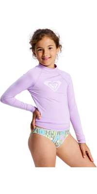 2026 Roxy Junior Whole Hearted Lycra-vest Met Lange Mouwen ERGWR03490 - Crocus Petal
