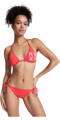 2026 Roxy Dames Solid Essentials Tiki Classic Tri Bikini Set ERJX203595 - Hibiscus