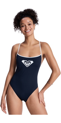 2026 Roxy Dames De Retro Essentials High Leg One Piece ERJX103798 - Anthracite