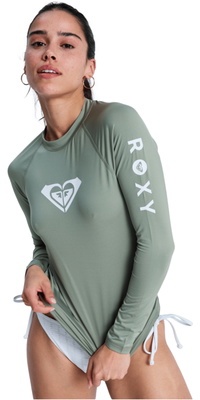 2026 Roxy Dames Whole Hearted Lycra-vest Met Lange Mouwen ERJWR03547 - Oil Green
