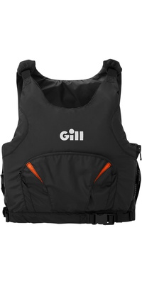 2026 Gill Junior Pro Racer Side Zip 50N Buoyancy Aid 4916J - Black / Orange