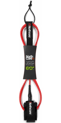 2026 Northcore 6FT Surfplank Leash NOCO54D - Bandenlichter Red