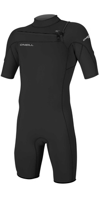 2026 ONeill Heren Hammer 2mm Borst Ritssluiting Shorty Wetsuit 4927 - Black