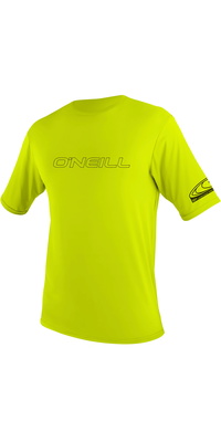 2026 ONeill Youth Basic Skins Short Sleeve Rash Tee 3422 - Lime