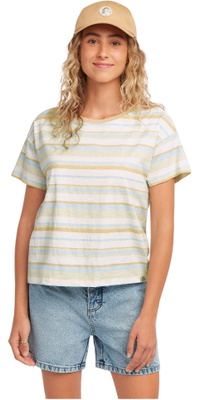 2026 ONeill Dames Originals Fourkantige Streep T-Shirt 1850251 - Blue Originals Tee Stripe