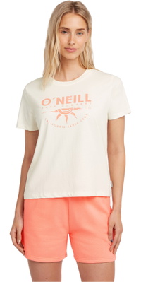 2026 O'Neill Dames Voorste Print T-Shirt 1850265 - Snow White