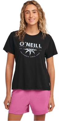 2026 O'Neill Dames Voorste Print T-Shirt 1850265 - Black Out