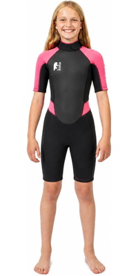 2025 Gul Junior G-Force 3mm Back Zip Shorty Wetsuit GF3308-B7 - Black / Pink