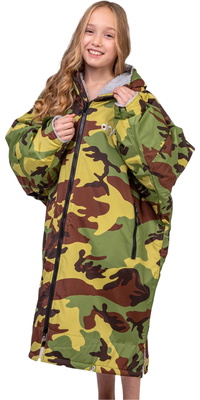 2025 Dryrobe Junior Advance Omkleedjas Met Lange Mouwen V3 V3KSLSDA - Grey / Camo