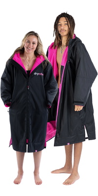 2026 Dryrobe Advance Omkleedjas Met Lange Mouwen DALSV3 - Black / Roze