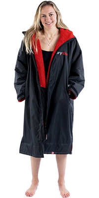2025 Dryrobe Advance Lange Mouw Verandering Robe V3 DALSV3 - Black / Red