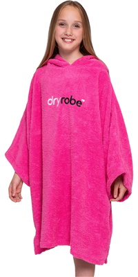 2026 Dryrobe Junior Badjas Met Capuchon Van Biologisch Katoen V3DRJOCTR - Pink