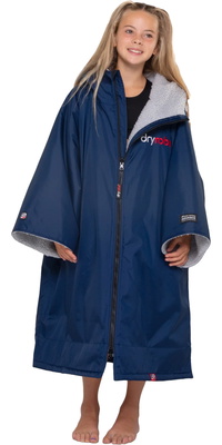 2026 Dryrobe Junior Advance Kledingjasje Met Korte Mouwen V3KSS - Marineblauw / Grey