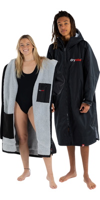2026 Dryrobe Advance Badjas Met Lange Mouwen DALSV3 - Black / Grijs