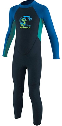 2026 O'Neill Peuter Reactor 2mm Rug Ritssluiting Wetsuit 4868 - Slate / Aqua