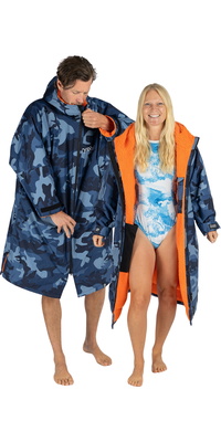 2025 Dryrobe Advance Lange Mouw Verandering Robe V3 DALSV3 - Blauw Camo / Orange