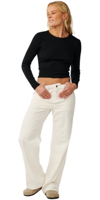 2026 Rip Curl Dames Aggie Cord Relaxte Broek 070WPA - Bone