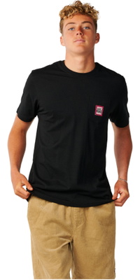 2026 Rip Curl Heren Stroomlijn Zakspeld Badge T-Shirt 13TMTE - Black