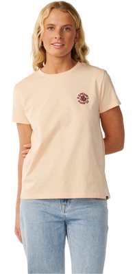 2026 Rip Curl Dames Feestgolf Korte Mouw T-Shirt 0Q4WTE - Light Apricot
