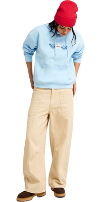 2026 Roxy Dames Perfecte Plek Hoodie ERJFT05110 - Cerulean
