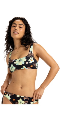 2025 Roxy Dames PT Strandklassiekers Bikini Bralettetop ERJX305538 - Anthracite Hibiscus Heat Swim