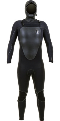 2025 ONeill Heren Mutant Legend 5/4mm Borst Ritssluiting Met Capuchon Wetsuit 5369 - Black