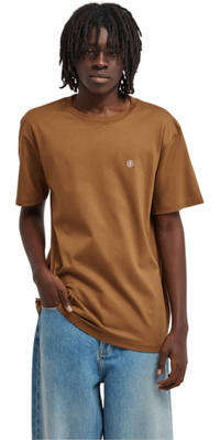 2026 Element Heren Icon Borduurgroep T-Shirt ELYKT00168 - Sepia