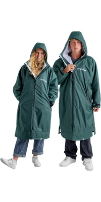 2026 Dryrobe Advance Badjas Met Lange Mouwen DALSV3 - Dark Green / Nimbus Cloud