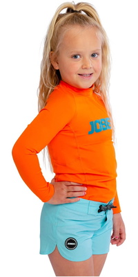 2025 Jobe Junior Long Sleeve Rash Vest 544223001 - Fire Orange