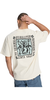 2026 Quiksilver Heren Sereniteit Splasht-Shirt EQYZT08300 - Bone White