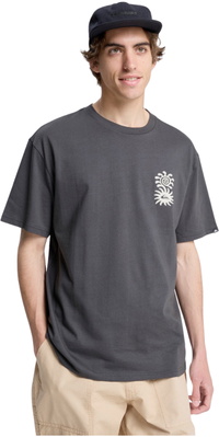 2026 Quiksilver Heren Evo Bloesem Van Vrede T-Shirt EQYZT08264 - Tarmac
