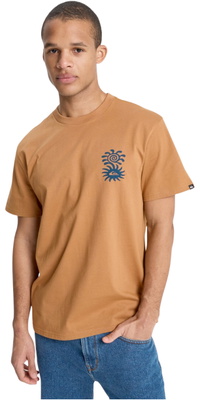 2026 Quiksilver Heren Evo Bloesem Van Vrede T-Shirt EQYZT08264 - Tobacco Brown