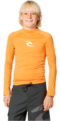 2026 Rip Curl Junior Waves UPF Lycra-vest Met Lange Mouwen 12VBRV - Vitamin C