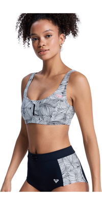 2026 Roxy Dames Pro Surf Athletic-bikinitop ERJX305720 - Anthracite Popiscus
