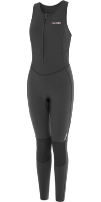 2026 Nyord Dames Solu Yulex 2/2mm Voorkant Ritssluiting Long Jane Wetsuit SOLWLJ22001 - Black