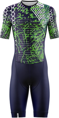2026 HUUB Heren Collage Tri Suit COLTSNL - Navy / Lime