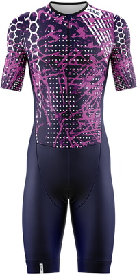 2026 HUUB Dames Collage Tri Suit COLTSNP - Navy / Pink