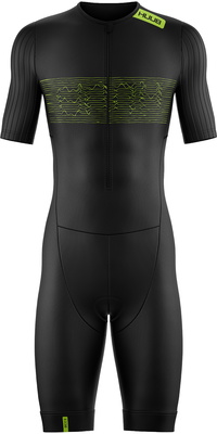 2026 HUUB Heren Contour Tri Suit CONTSBL - Black / Lime